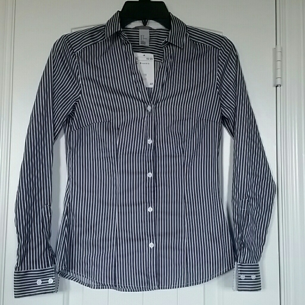 Striped button down shirt